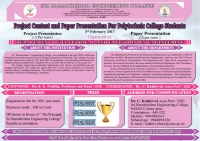 Project Contest and Paper Presentation for Polytechnic College Students